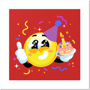 Funny Birthday Emoji Posters and Art